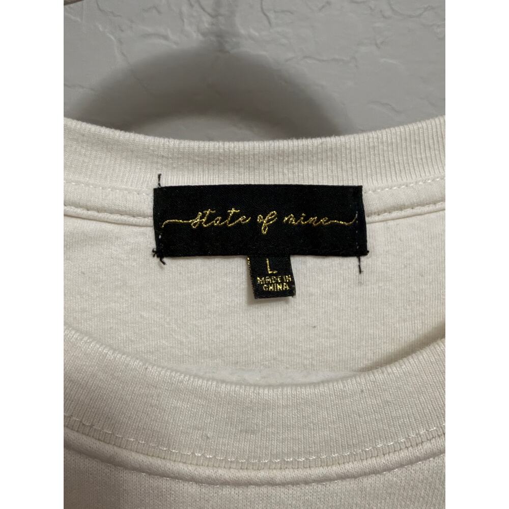 Christmas Crewneck Sweatshirt- with sequin lights and gold trim- L - Picture 3 of 5